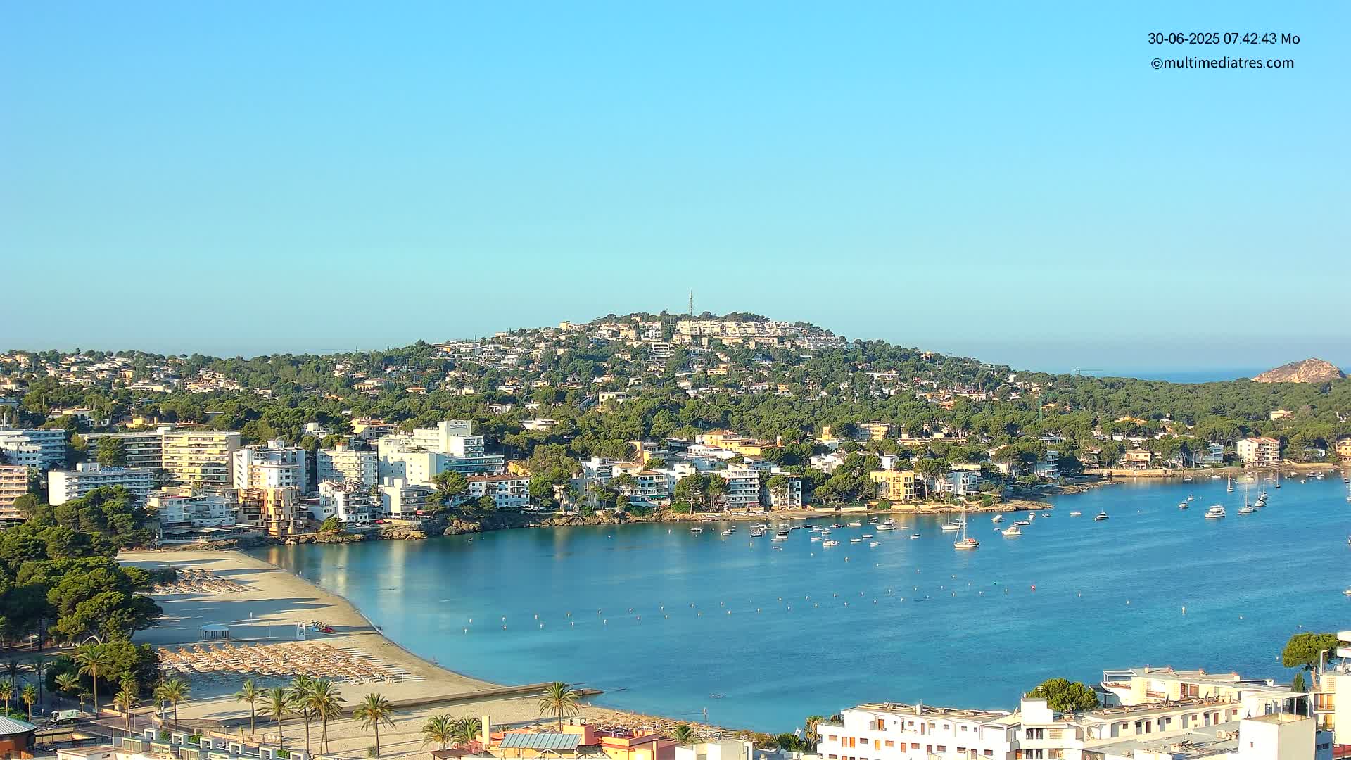 Mallorca, Santa Ponsa Beach Live Cam - Balearic Islands, Spain