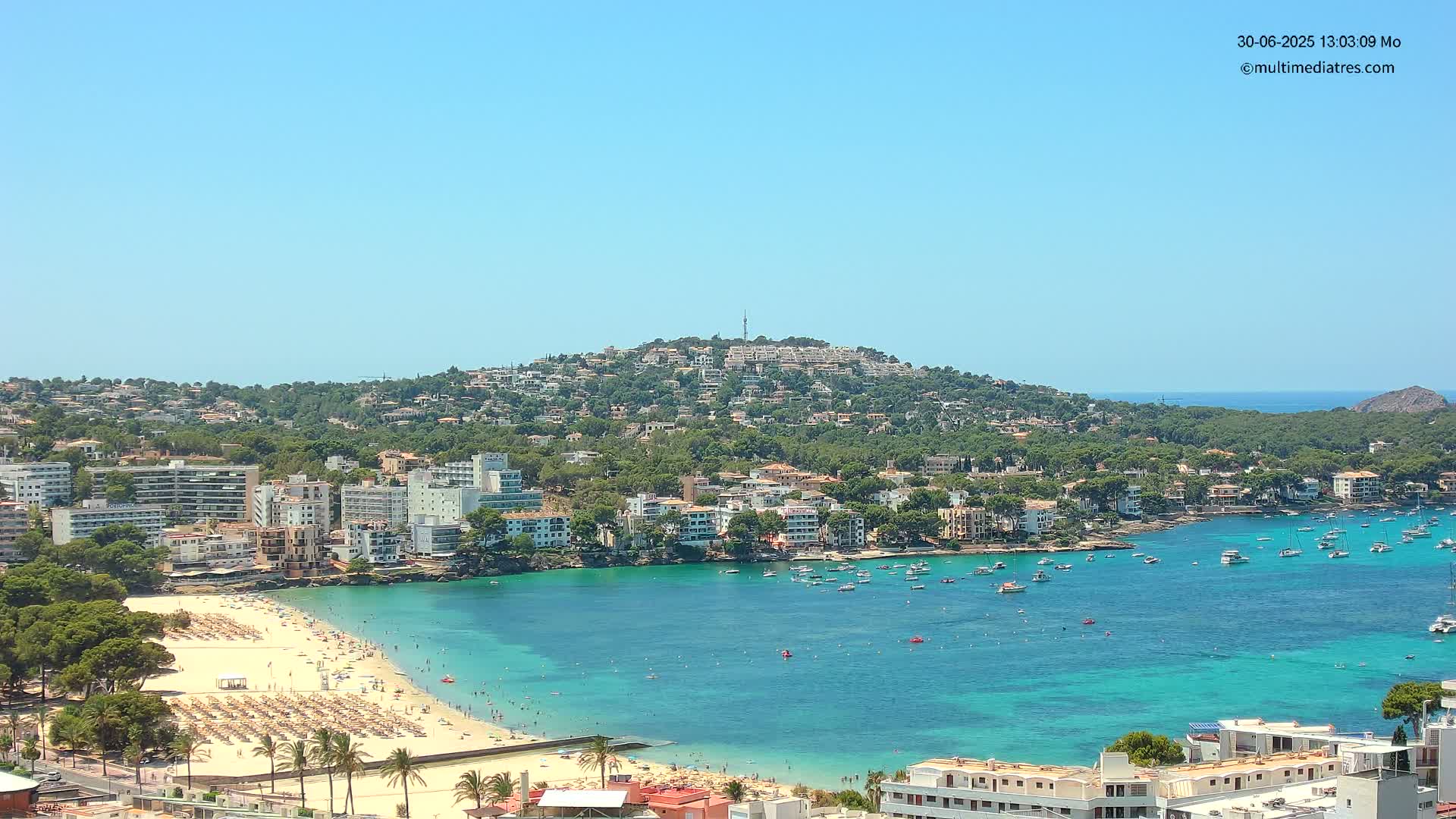 Mallorca, Santa Ponsa Beach Live Cam - Balearic Islands, Spain