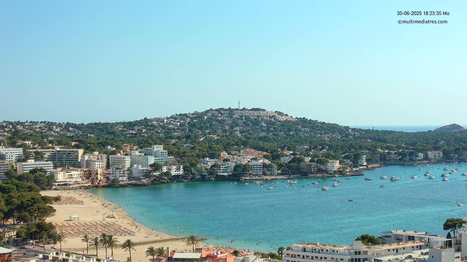 Mallorca, Santa Ponsa Beach Live Cam - Balearic Islands, Spain
