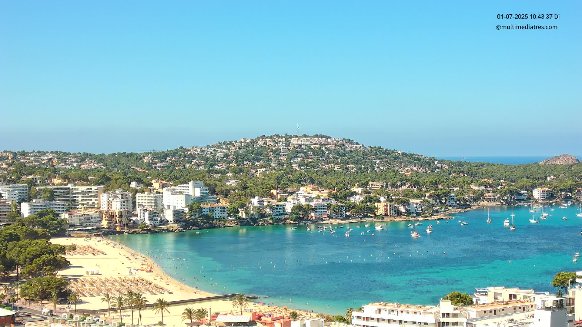 Mallorca, Santa Ponsa Beach Live Cam - Balearic Islands, Spain