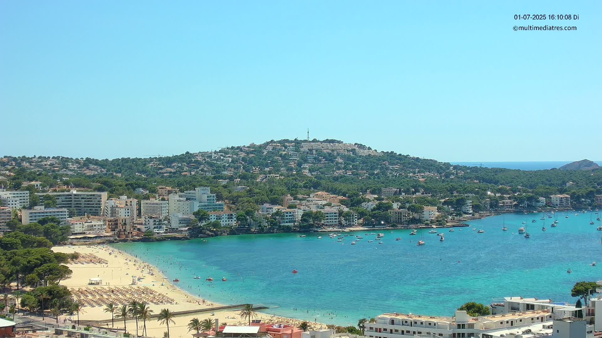 Mallorca, Santa Ponsa Beach Live Cam - Balearic Islands, Spain
