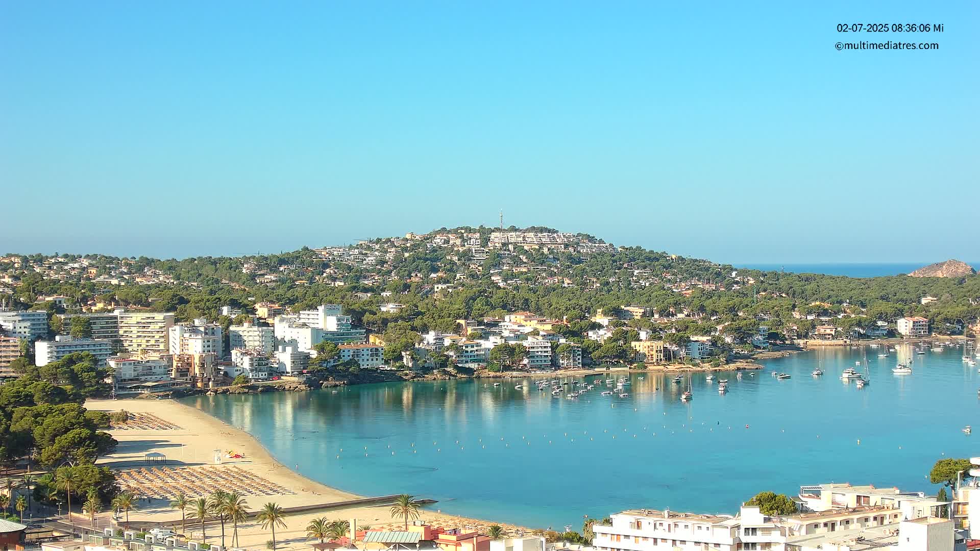 Mallorca, Santa Ponsa Beach Live Cam - Balearic Islands, Spain
