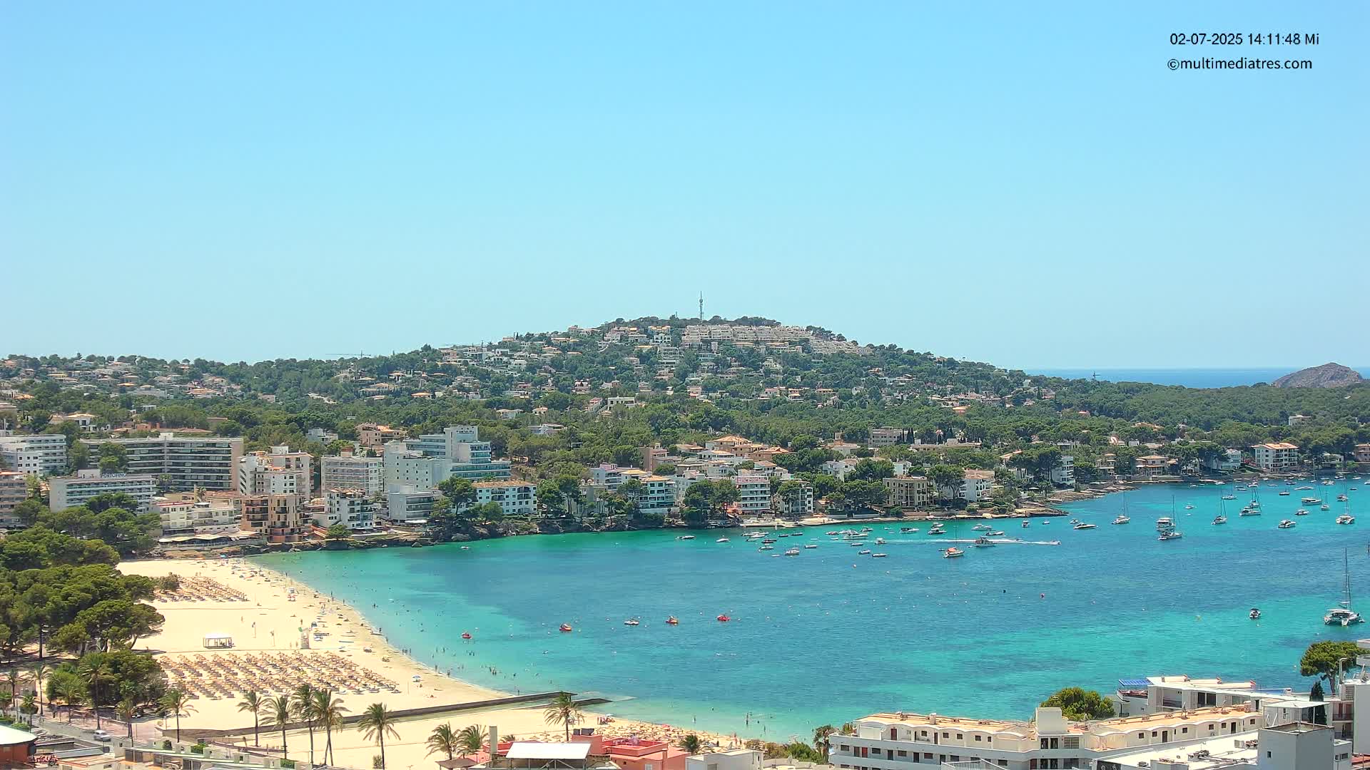 Mallorca, Santa Ponsa Beach Live Cam - Balearic Islands, Spain