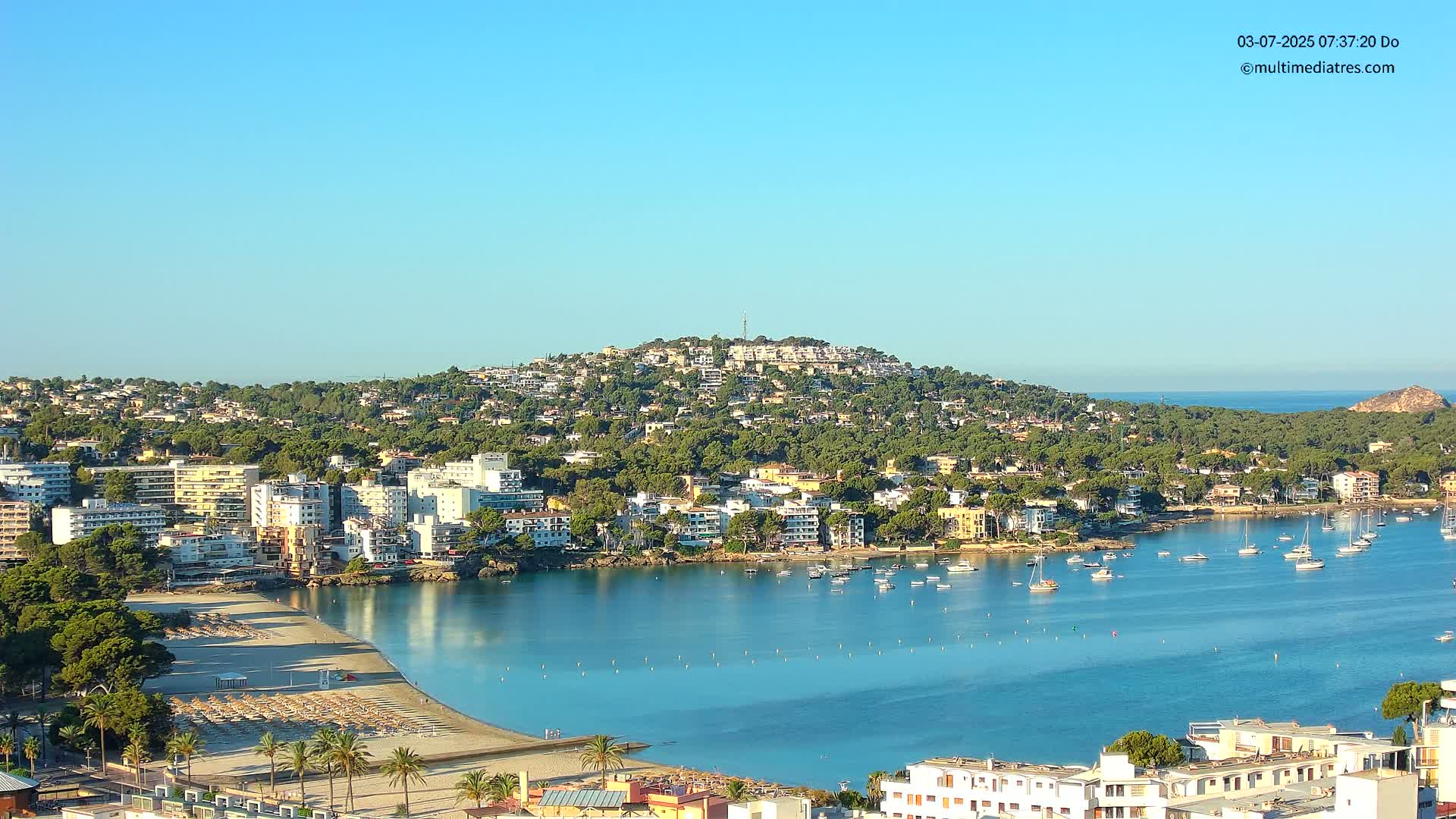 Mallorca, Santa Ponsa Beach Live Cam - Balearic Islands, Spain