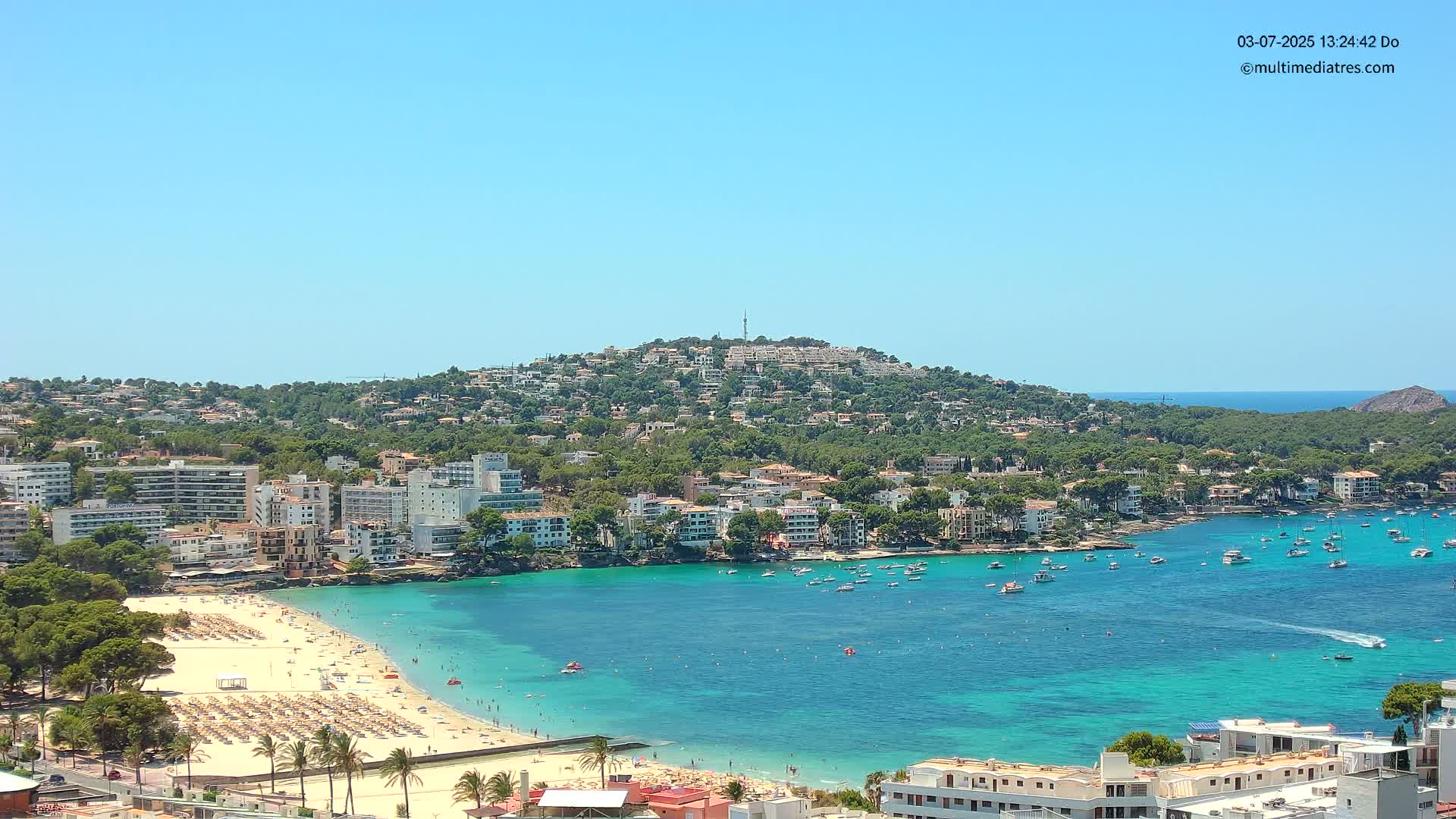 Mallorca, Santa Ponsa Beach Live Cam - Balearic Islands, Spain