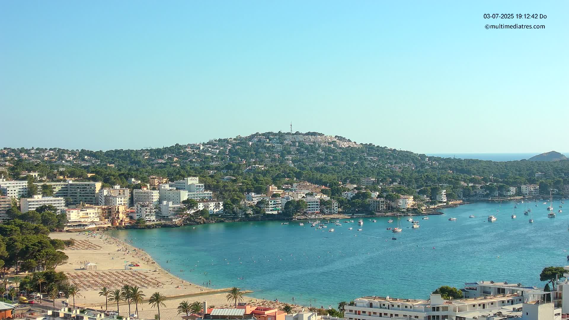 Mallorca, Santa Ponsa Beach Live Cam - Balearic Islands, Spain