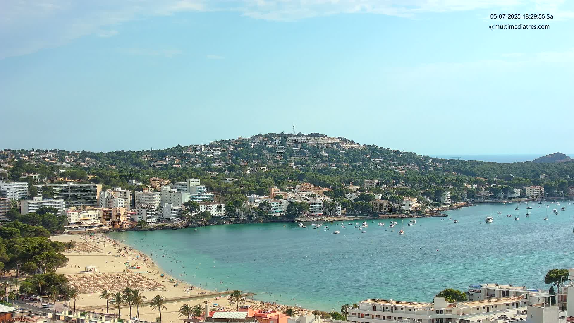 Mallorca, Santa Ponsa Beach Live Cam - Balearic Islands, Spain