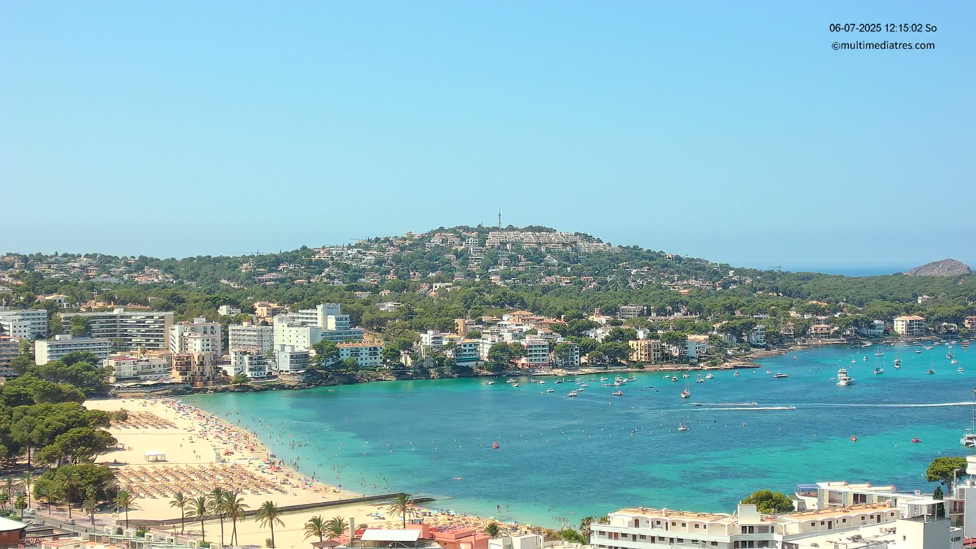 Mallorca, Santa Ponsa Beach Live Cam - Balearic Islands, Spain