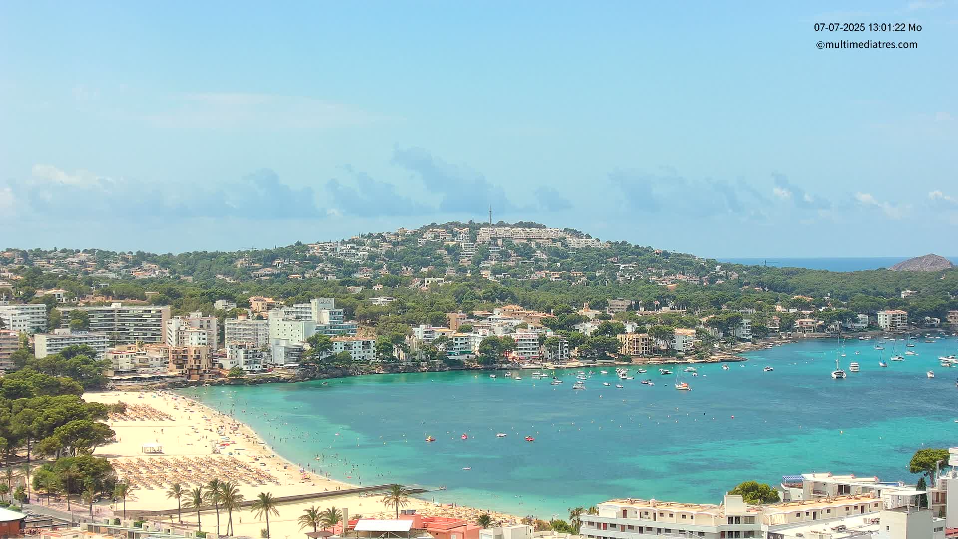Mallorca, Santa Ponsa Beach Live Cam - Balearic Islands, Spain