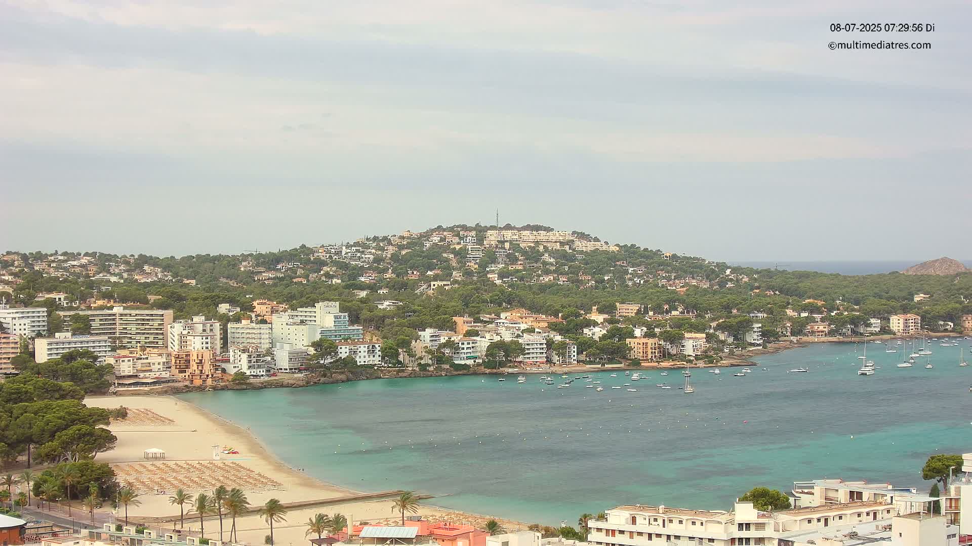 Mallorca, Santa Ponsa Beach Live Cam - Balearic Islands, Spain
