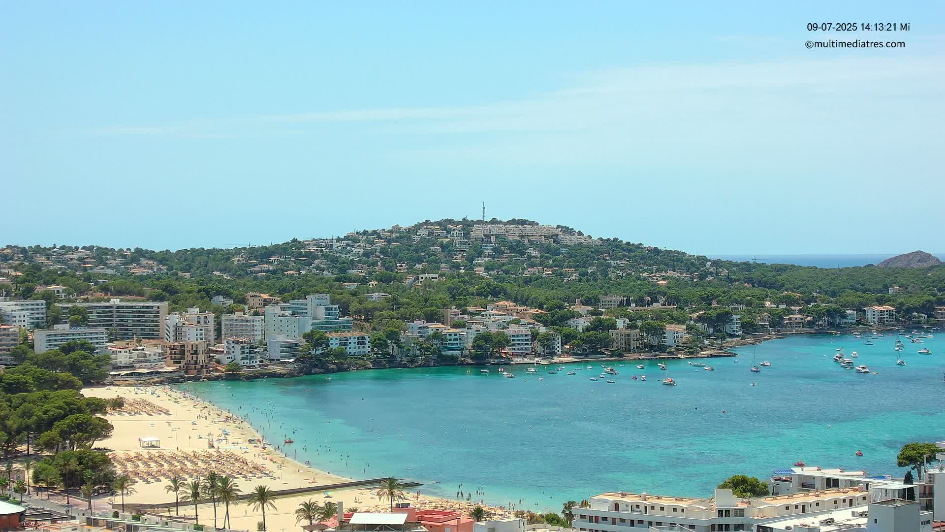 Mallorca, Santa Ponsa Beach Live Cam - Balearic Islands, Spain