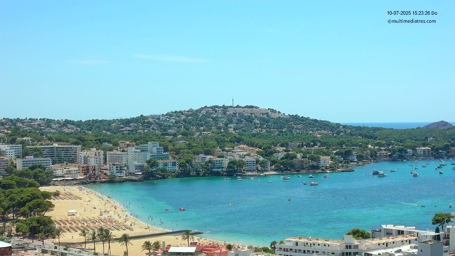Mallorca, Santa Ponsa Beach Live Cam - Balearic Islands, Spain