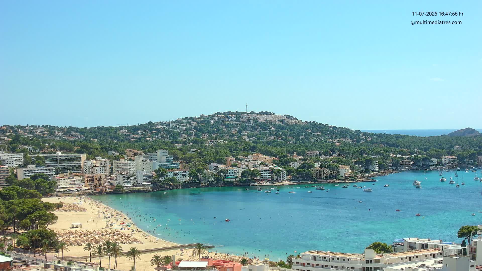 Mallorca, Santa Ponsa Beach Live Cam - Balearic Islands, Spain