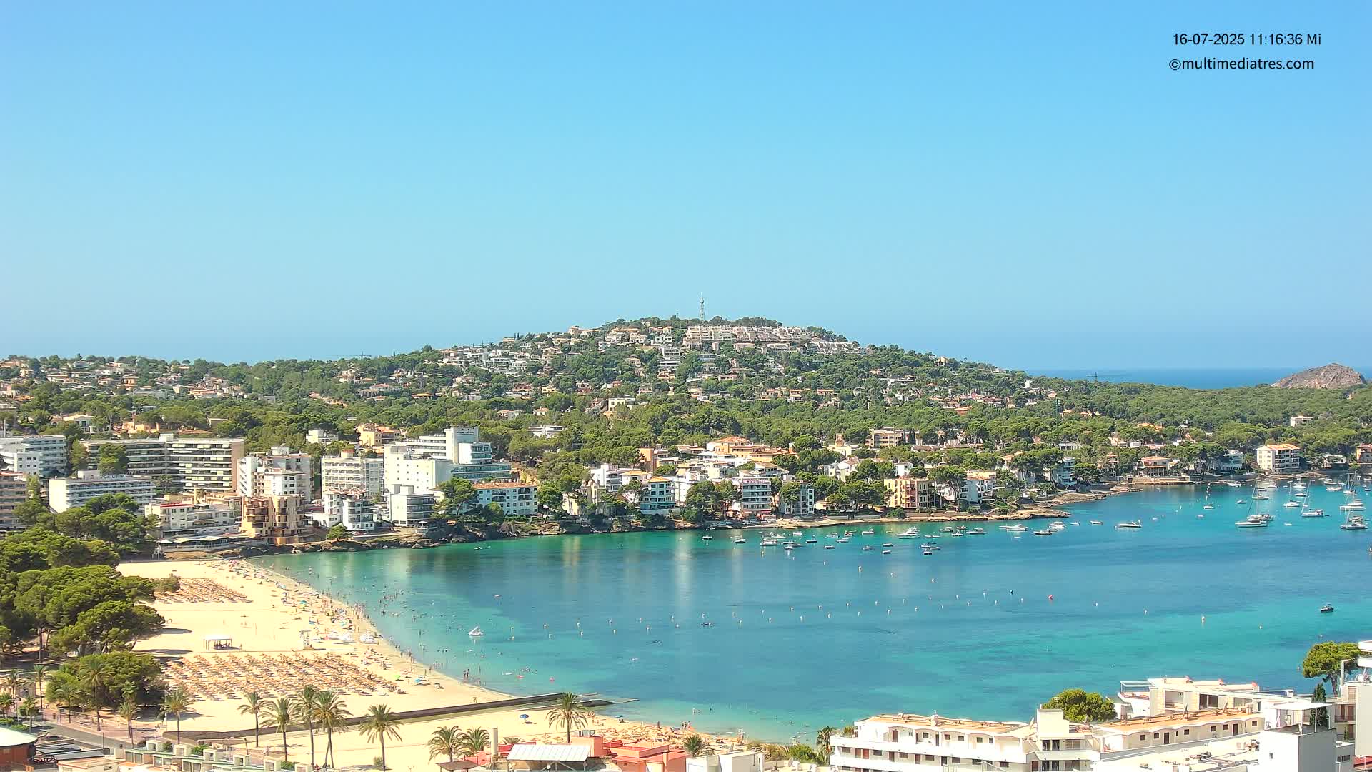 Mallorca, Santa Ponsa Beach Live Cam - Balearic Islands, Spain
