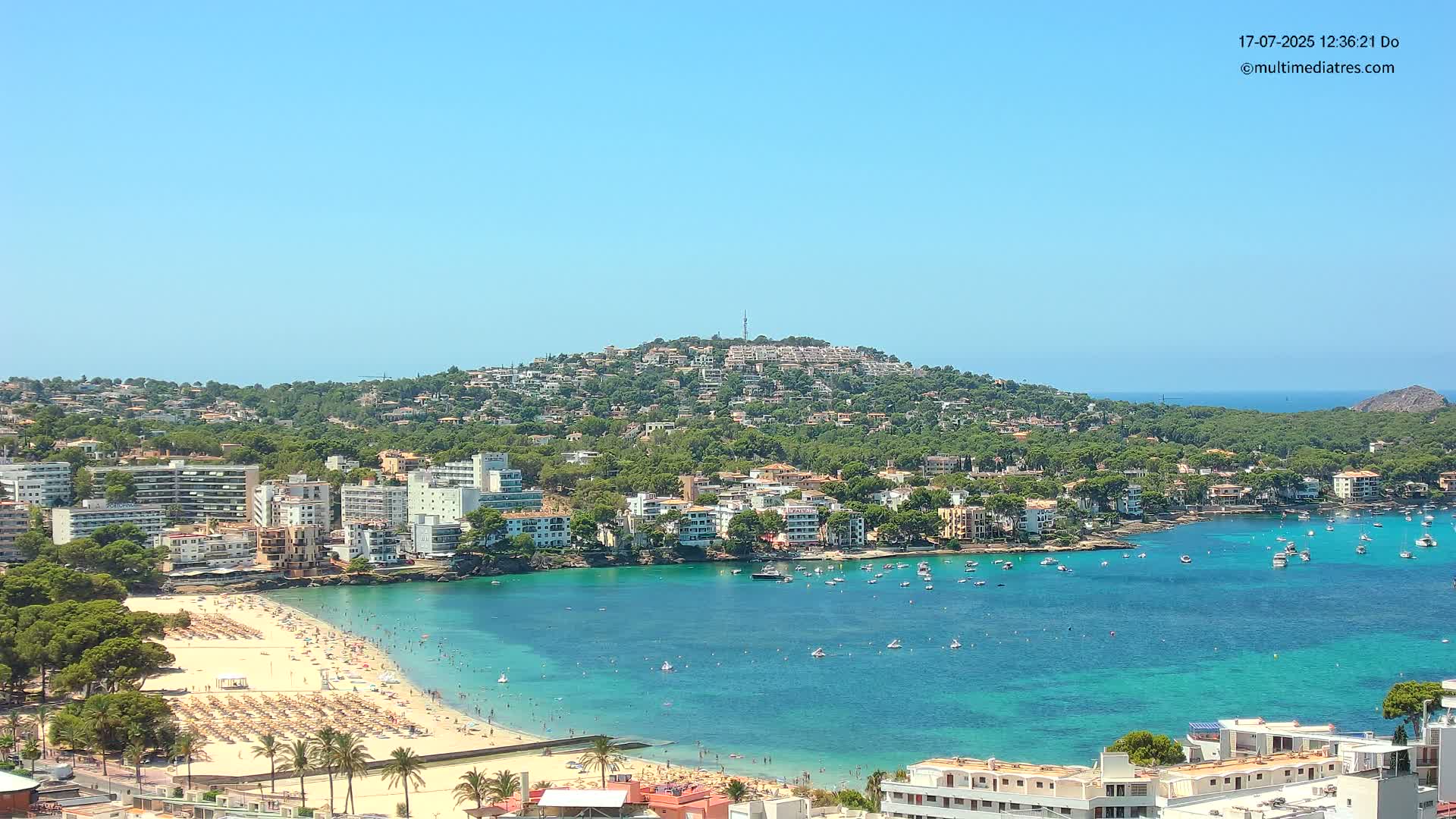 Mallorca, Santa Ponsa Beach Live Cam - Balearic Islands, Spain