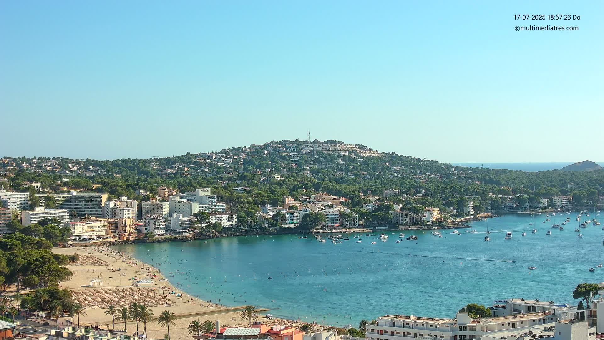 Mallorca, Santa Ponsa Beach Live Cam - Balearic Islands, Spain