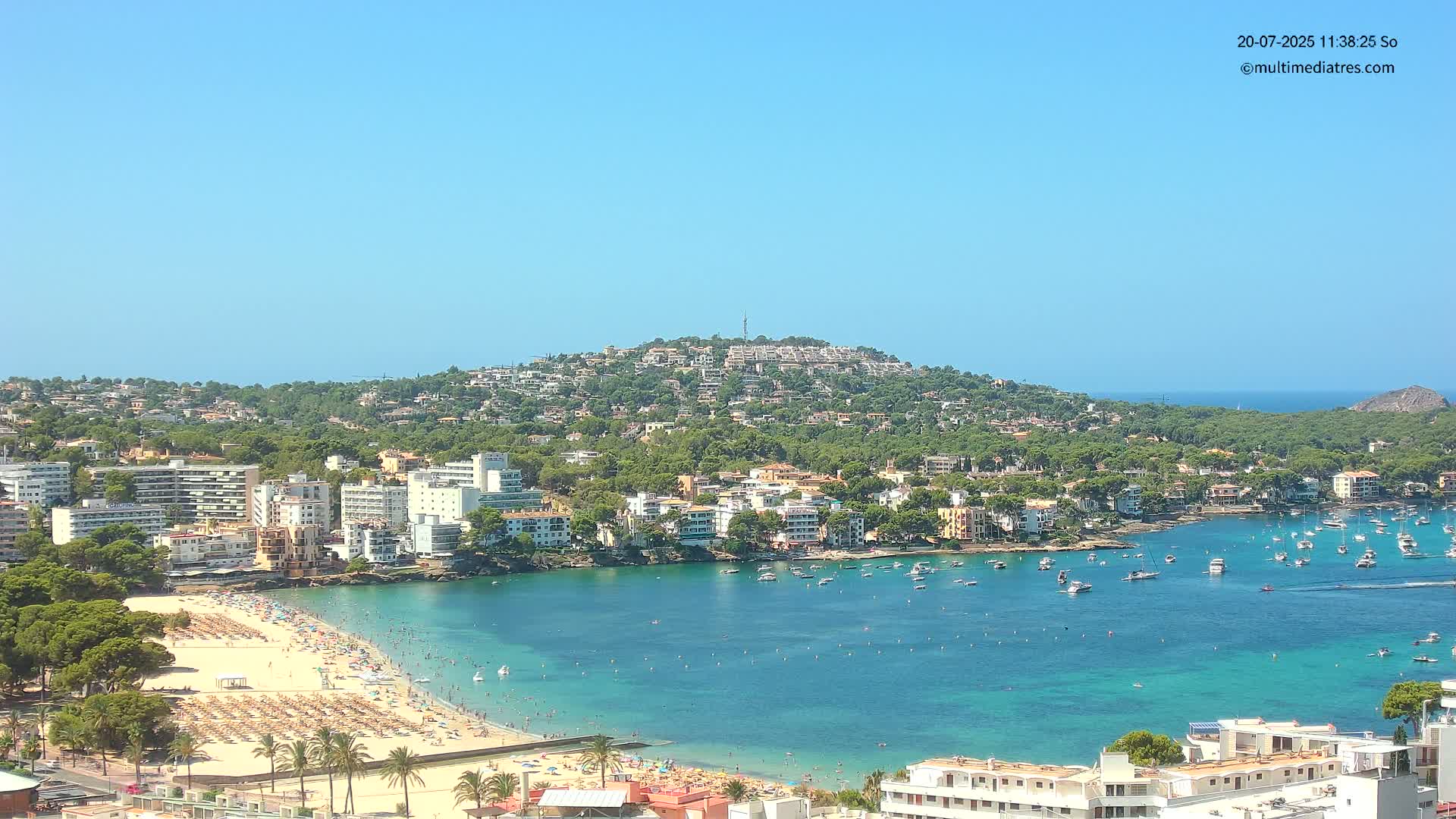 Mallorca, Santa Ponsa Beach Live Cam - Balearic Islands, Spain