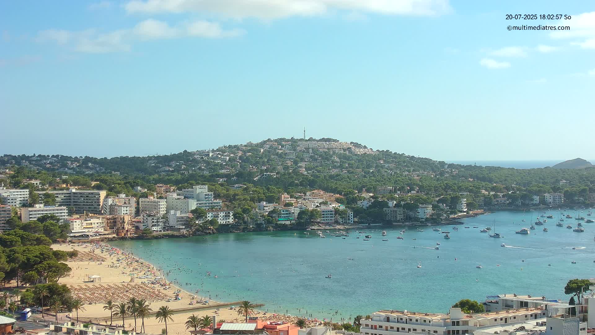 Mallorca, Santa Ponsa Beach Live Cam - Balearic Islands, Spain