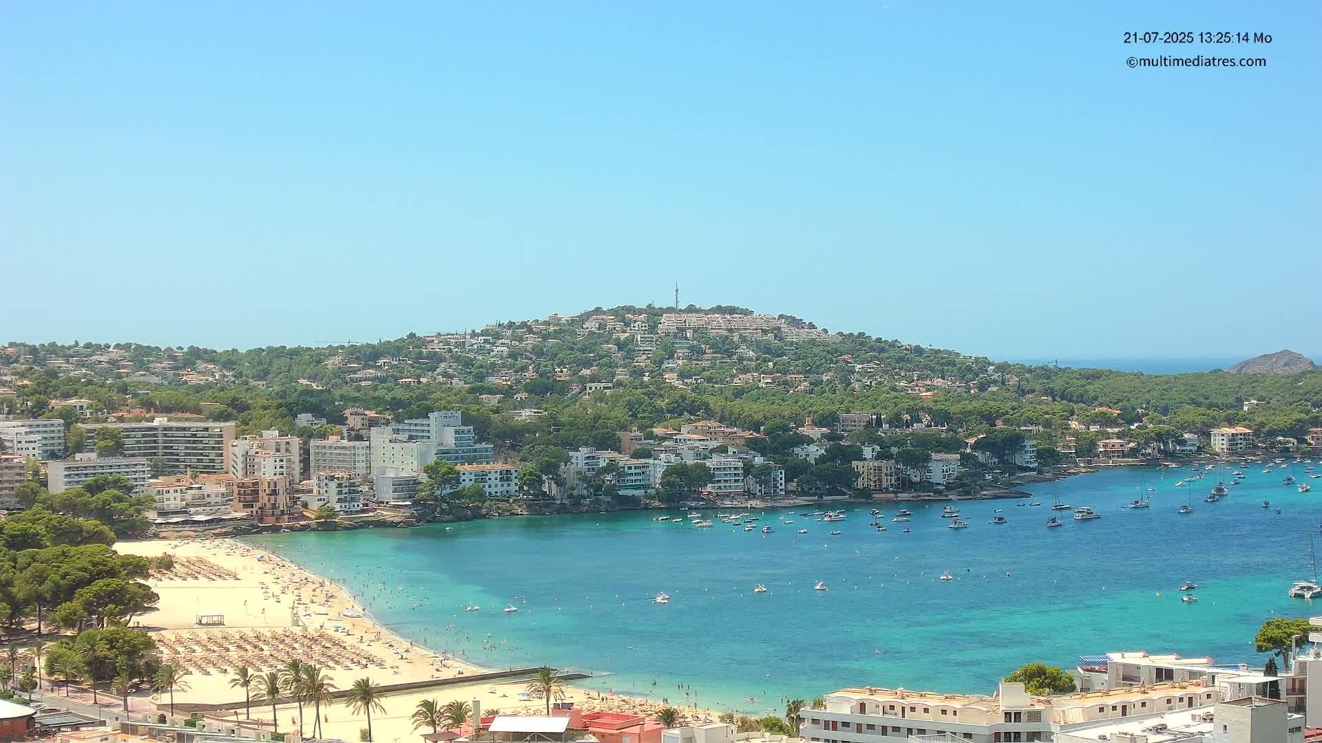 Mallorca, Santa Ponsa Beach Live Cam - Balearic Islands, Spain