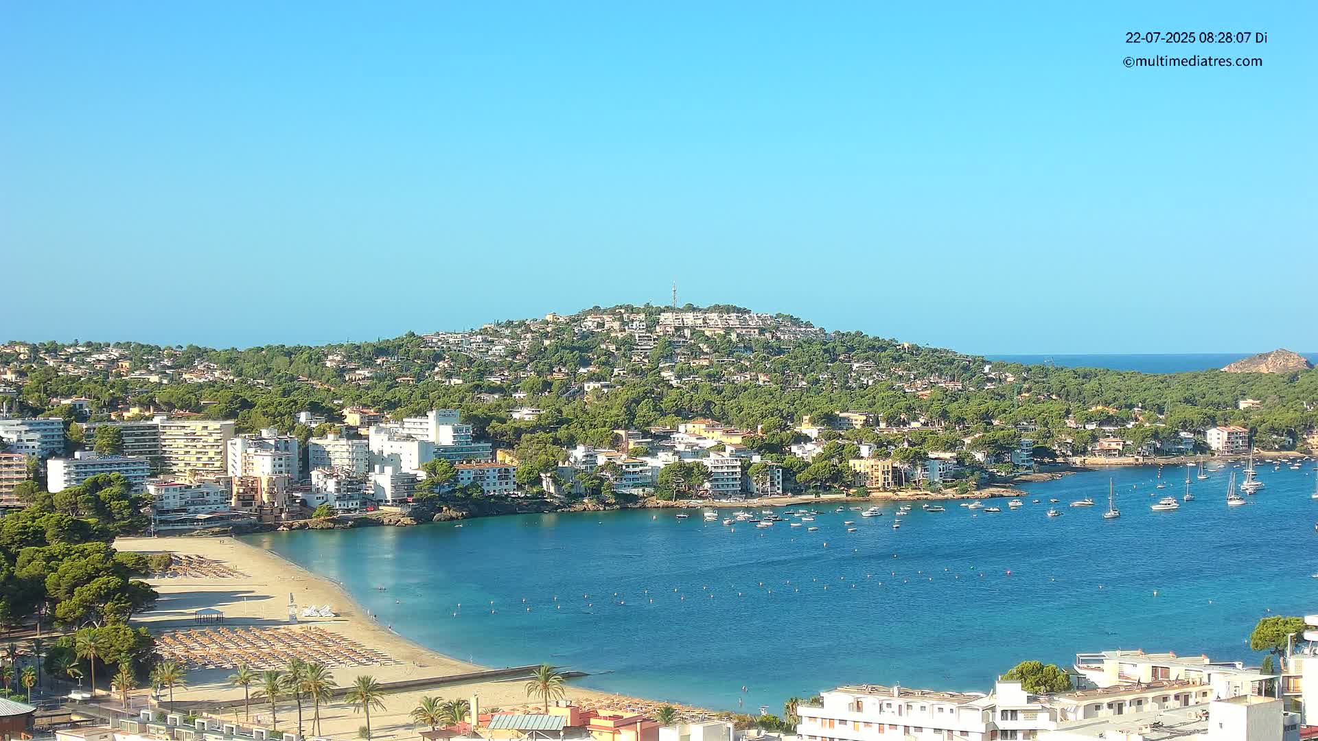 Mallorca, Santa Ponsa Beach Live Cam - Balearic Islands, Spain