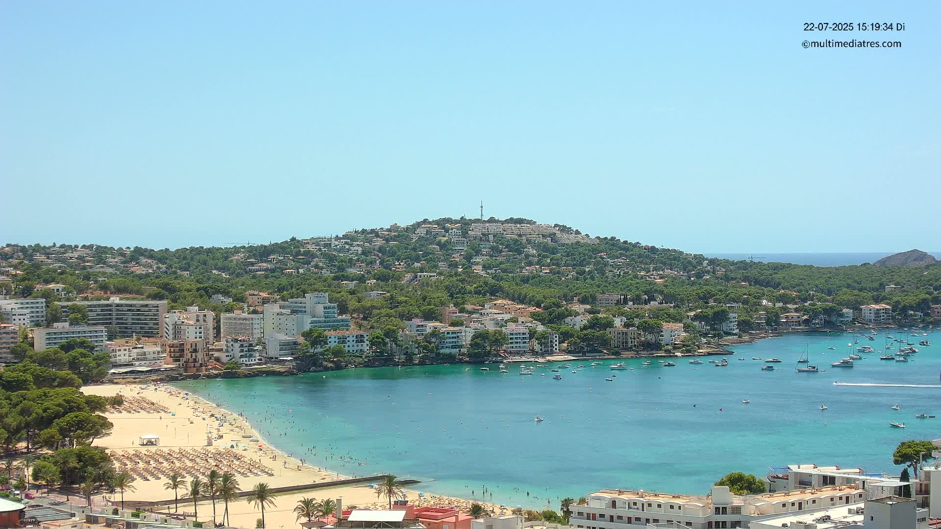 Mallorca, Santa Ponsa Beach Live Cam - Balearic Islands, Spain