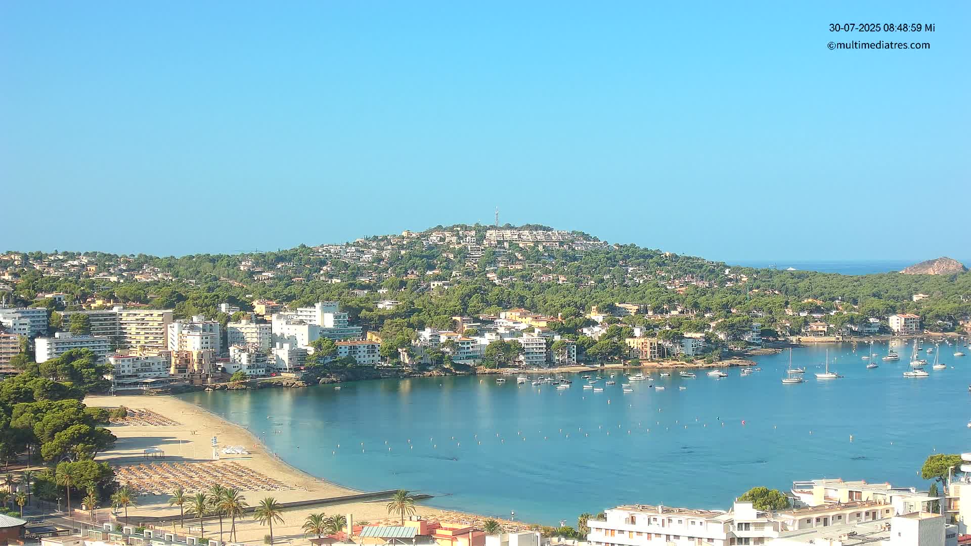 Mallorca, Santa Ponsa Beach Live Cam - Balearic Islands, Spain