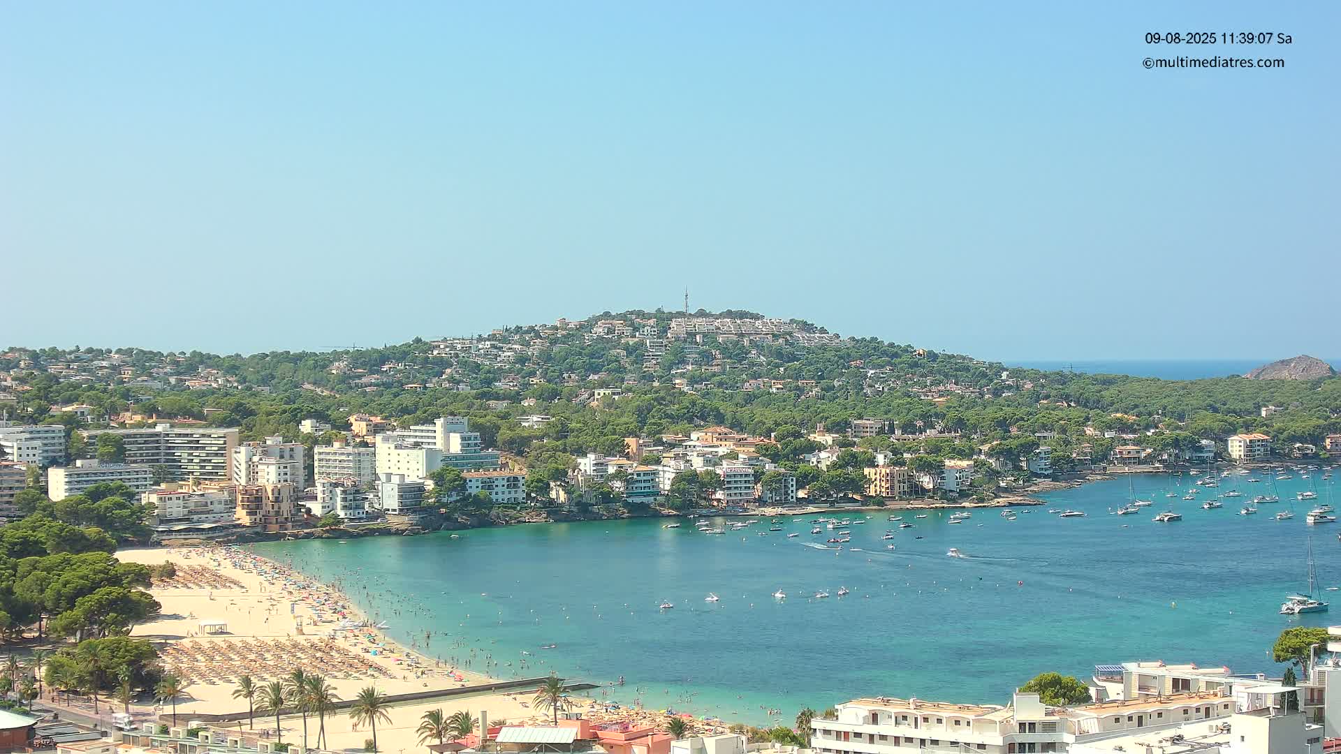 Mallorca, Santa Ponsa Beach Live Cam - Balearic Islands, Spain