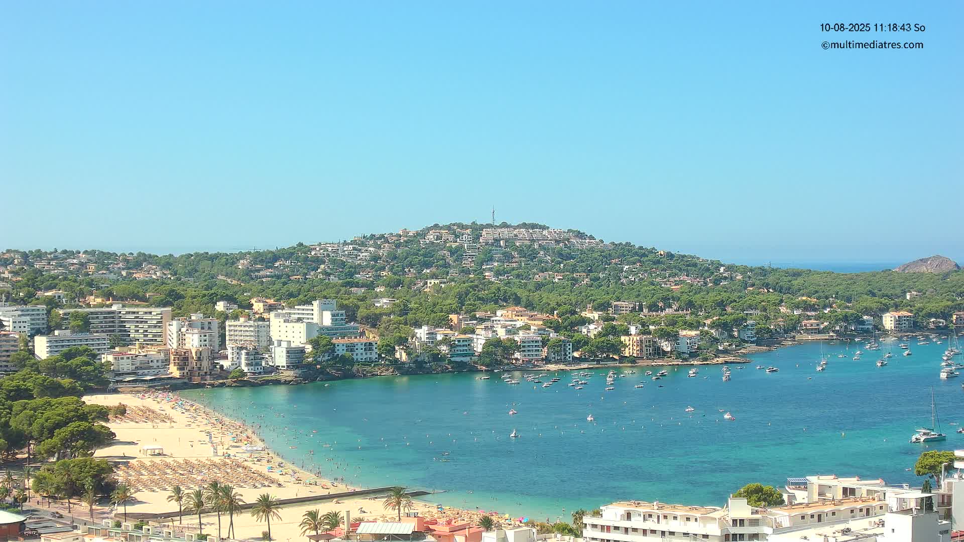 Mallorca, Santa Ponsa Beach Live Cam - Balearic Islands, Spain