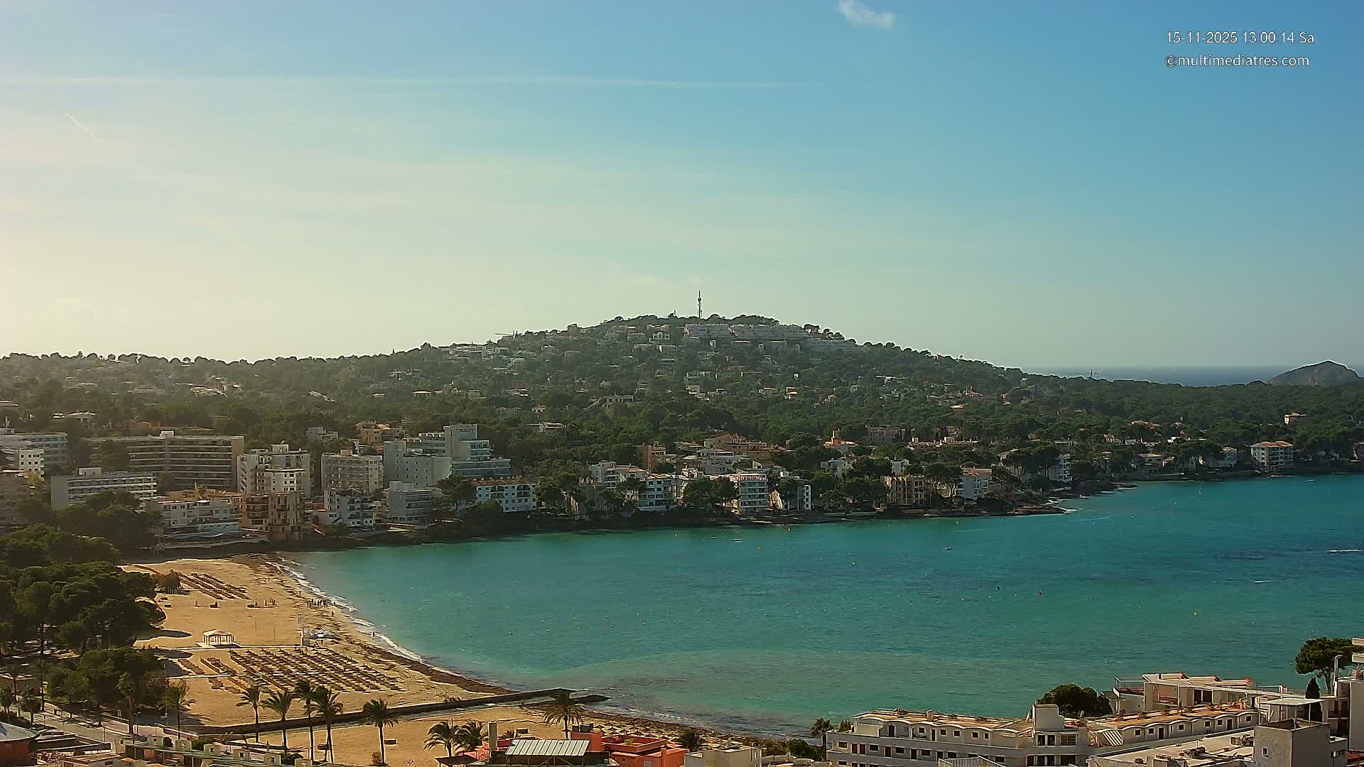 Mallorca, Santa Ponsa Beach Live Cam - Balearic Islands, Spain