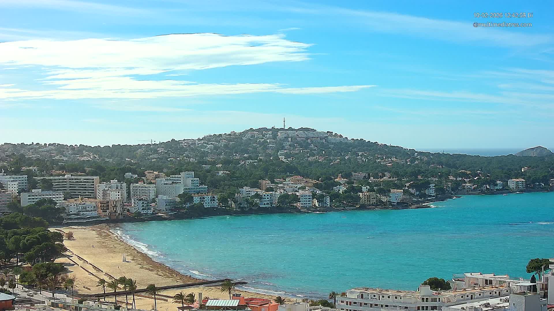 Mallorca, Santa Ponsa Beach Live Cam - Balearic Islands, Spain