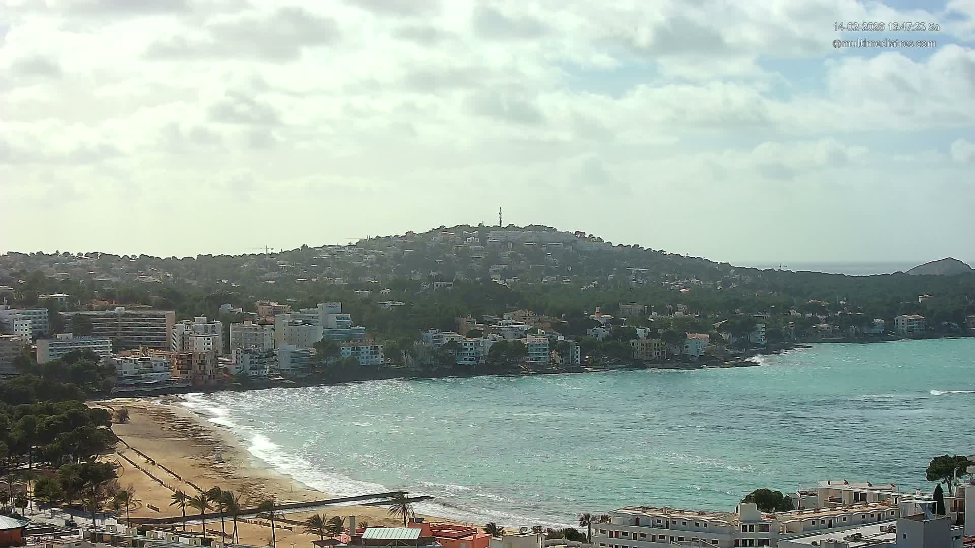 Mallorca, Santa Ponsa Beach Live Cam - Balearic Islands, Spain