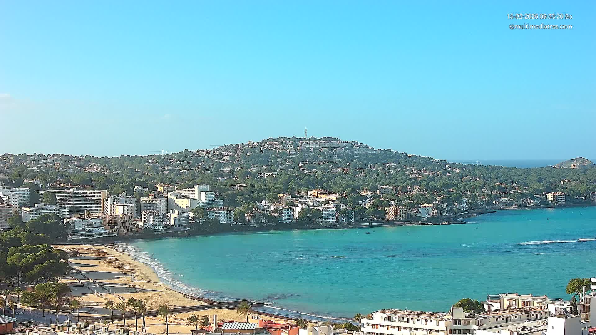 Mallorca, Santa Ponsa Beach Live Cam - Balearic Islands, Spain