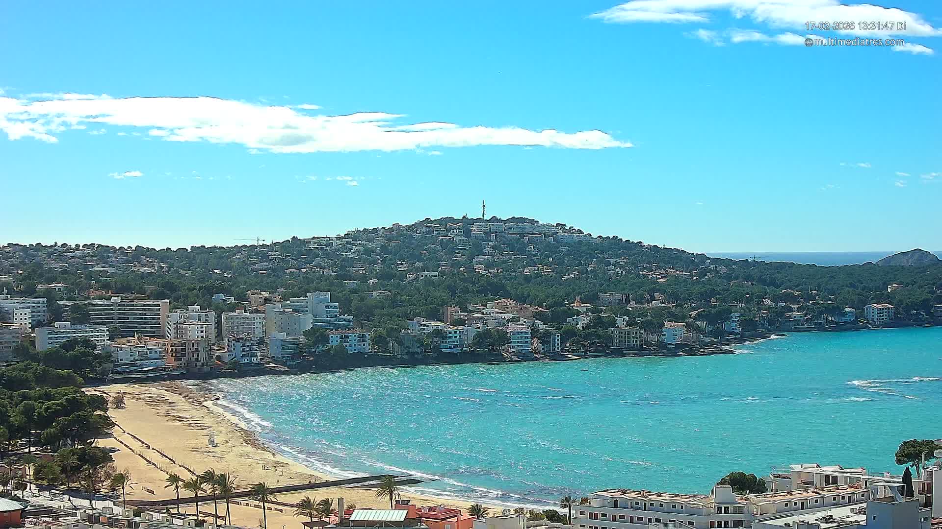 Mallorca, Santa Ponsa Beach Live Cam - Balearic Islands, Spain