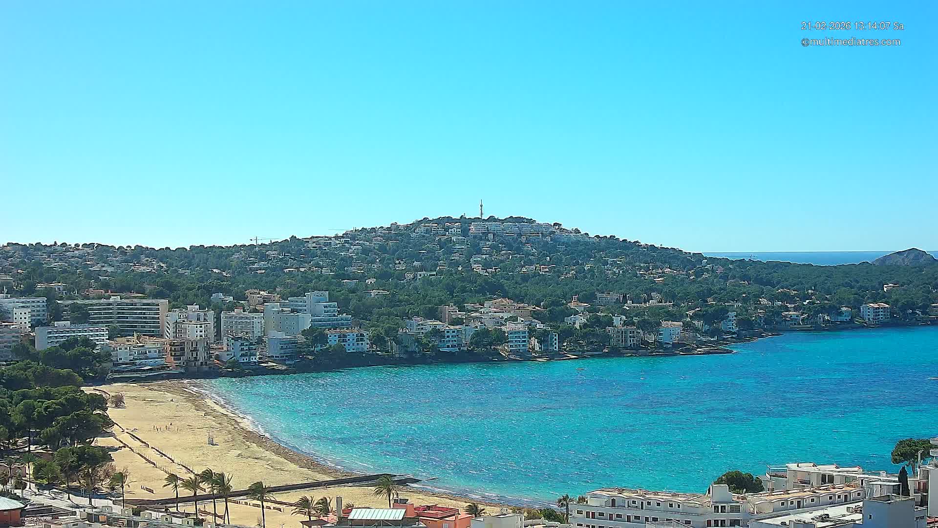 Mallorca, Santa Ponsa Beach Live Cam - Balearic Islands, Spain