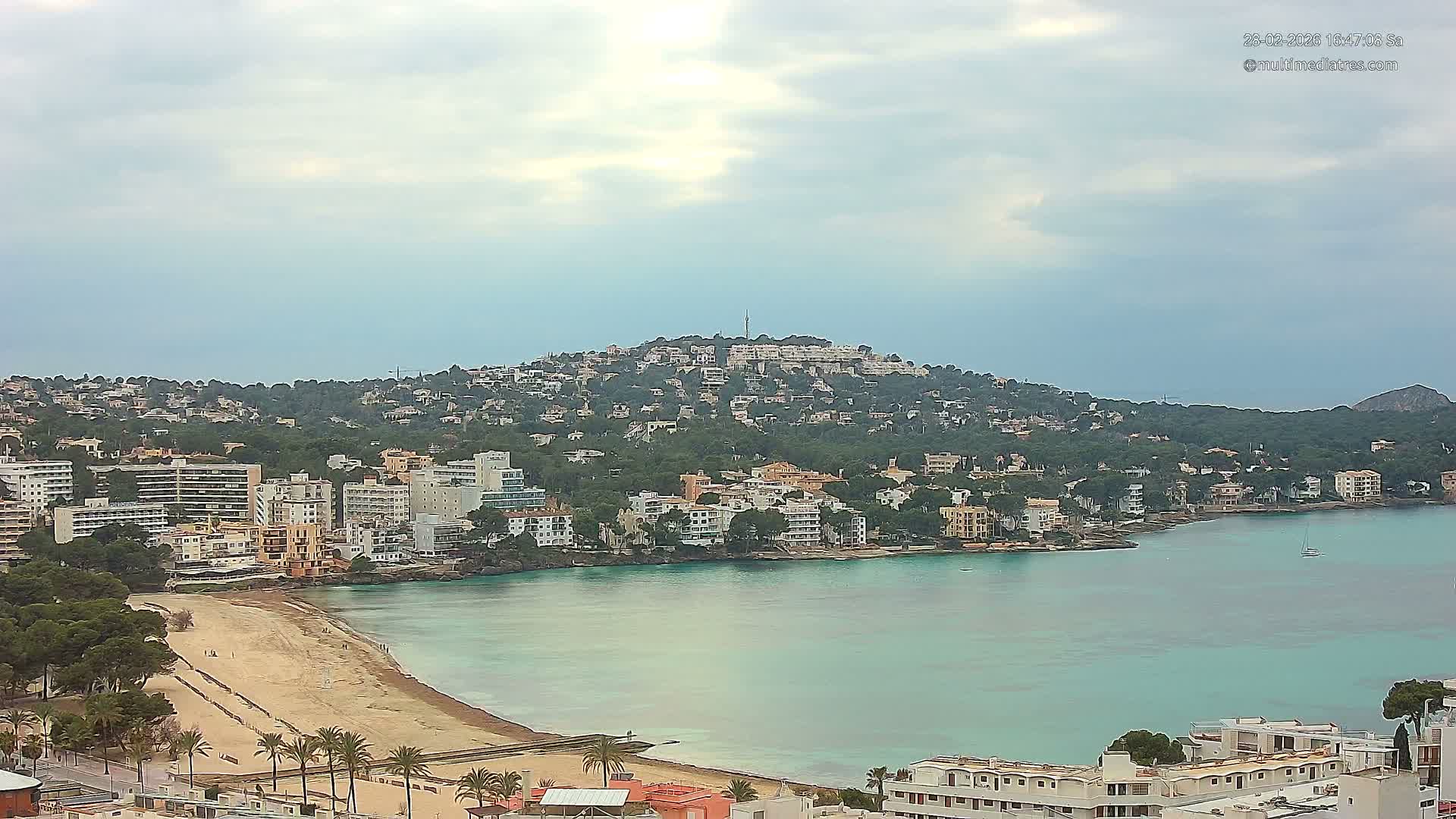 Mallorca, Santa Ponsa Beach Live Cam - Balearic Islands, Spain