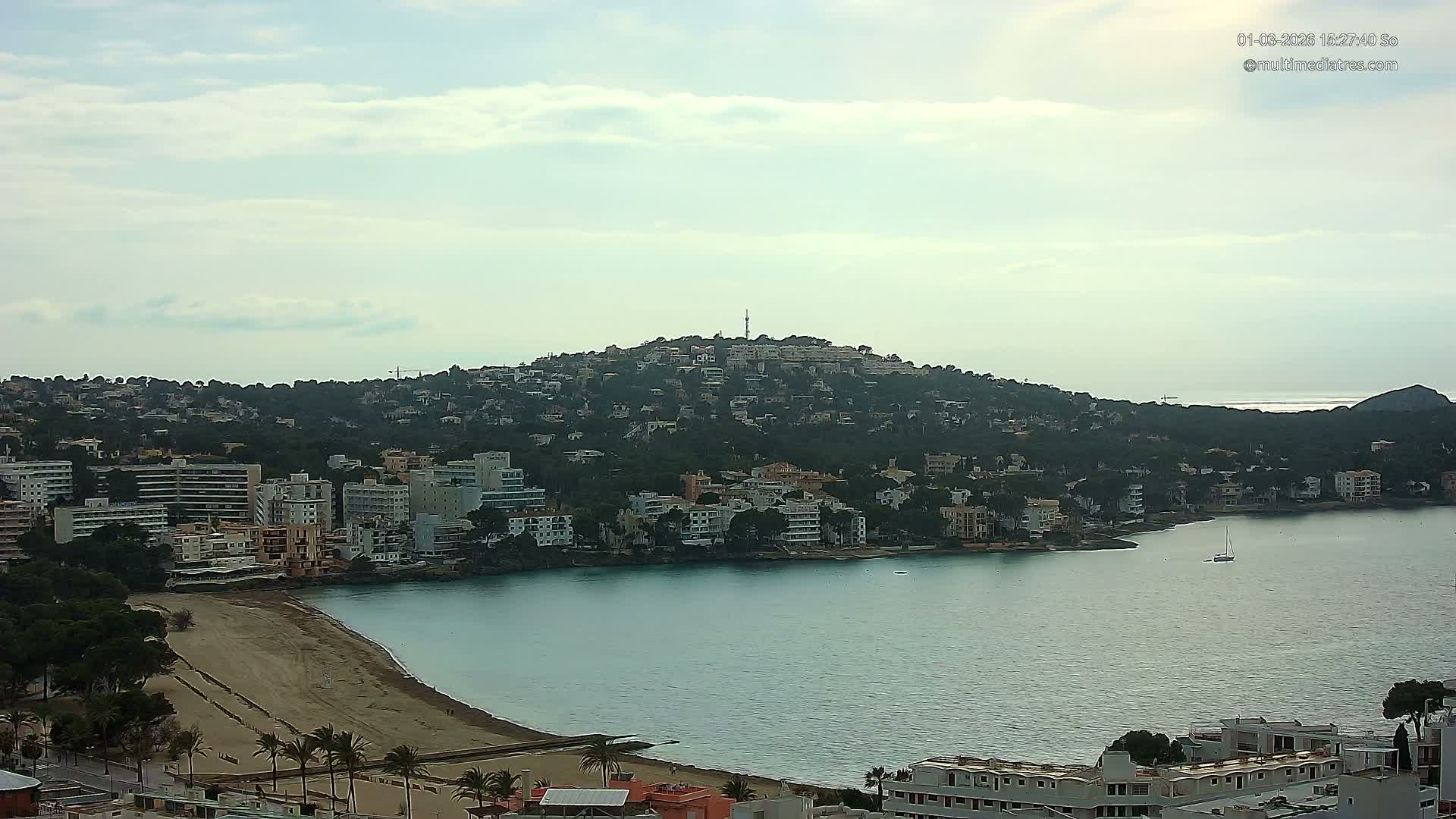 Mallorca, Santa Ponsa Beach Live Cam - Balearic Islands, Spain