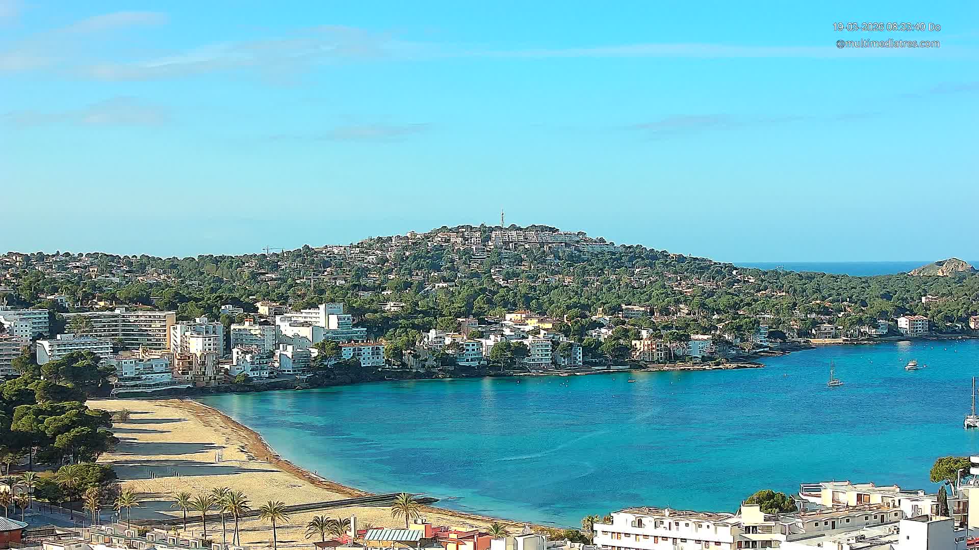 Mallorca, Santa Ponsa Beach Live Cam - Balearic Islands, Spain