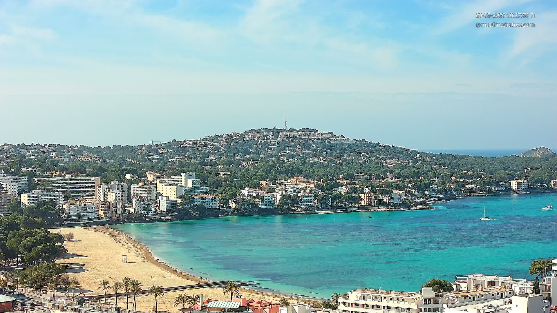 Mallorca, Santa Ponsa Beach Live Cam - Balearic Islands, Spain