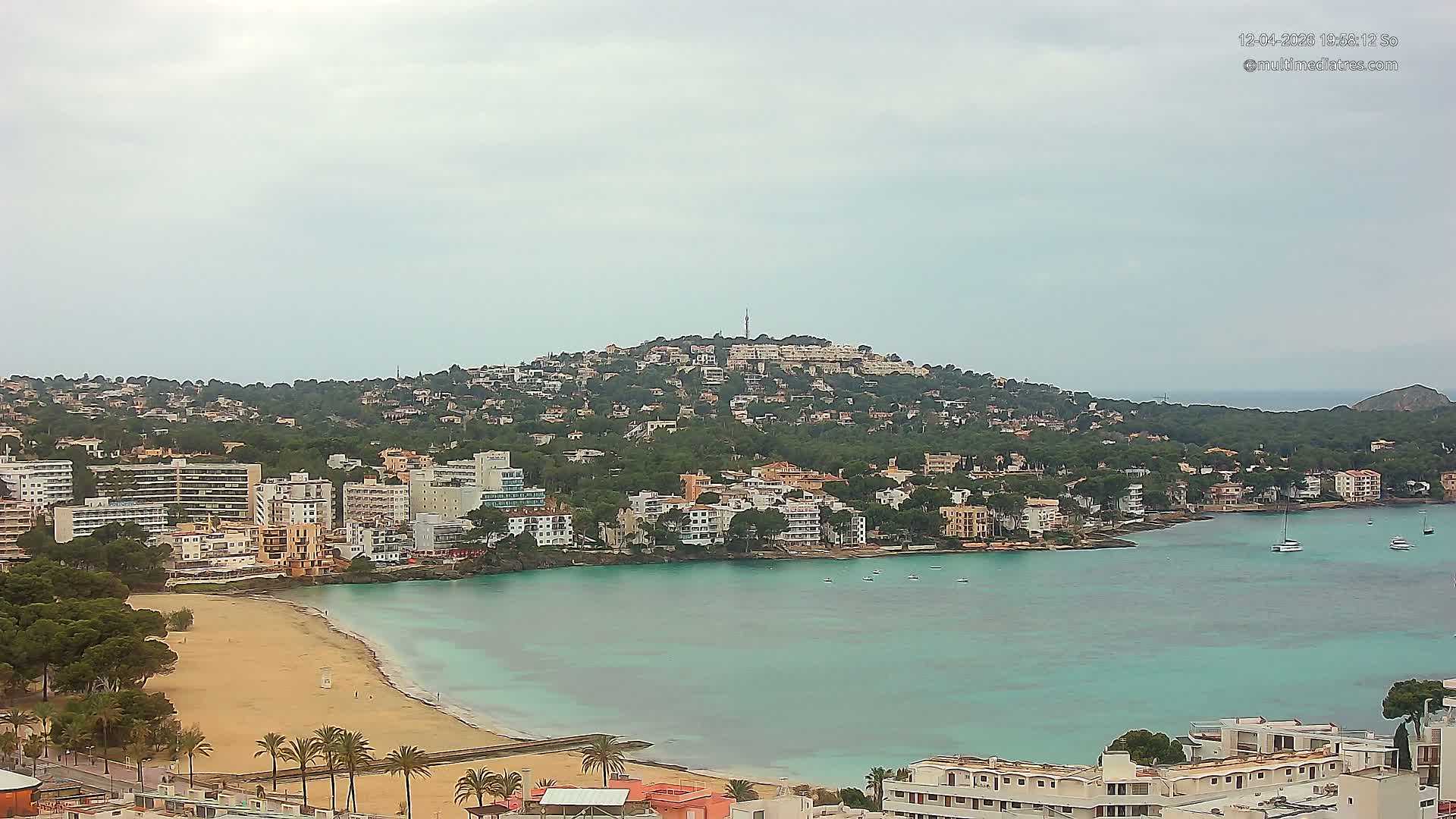 Mallorca, Santa Ponsa Beach Live Cam - Balearic Islands, Spain