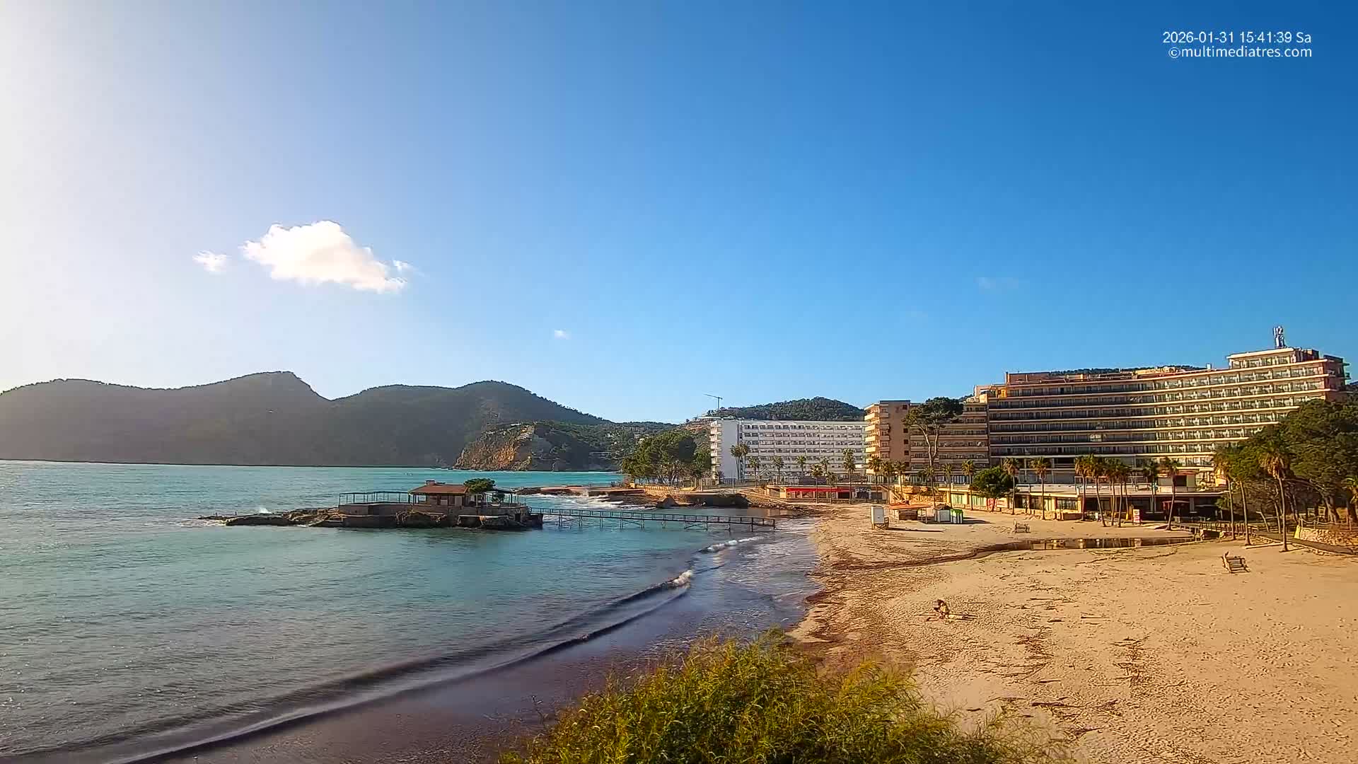 Mallorca, Camp de Mar Beach  Live Cam - Balearic Islands, Spain