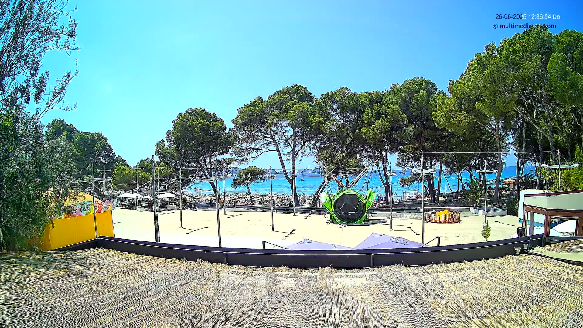 Paguera, Torà Beach Southwest from Red Rubber Duck Live Cam- Mallorca, Balearic Islands, Spain