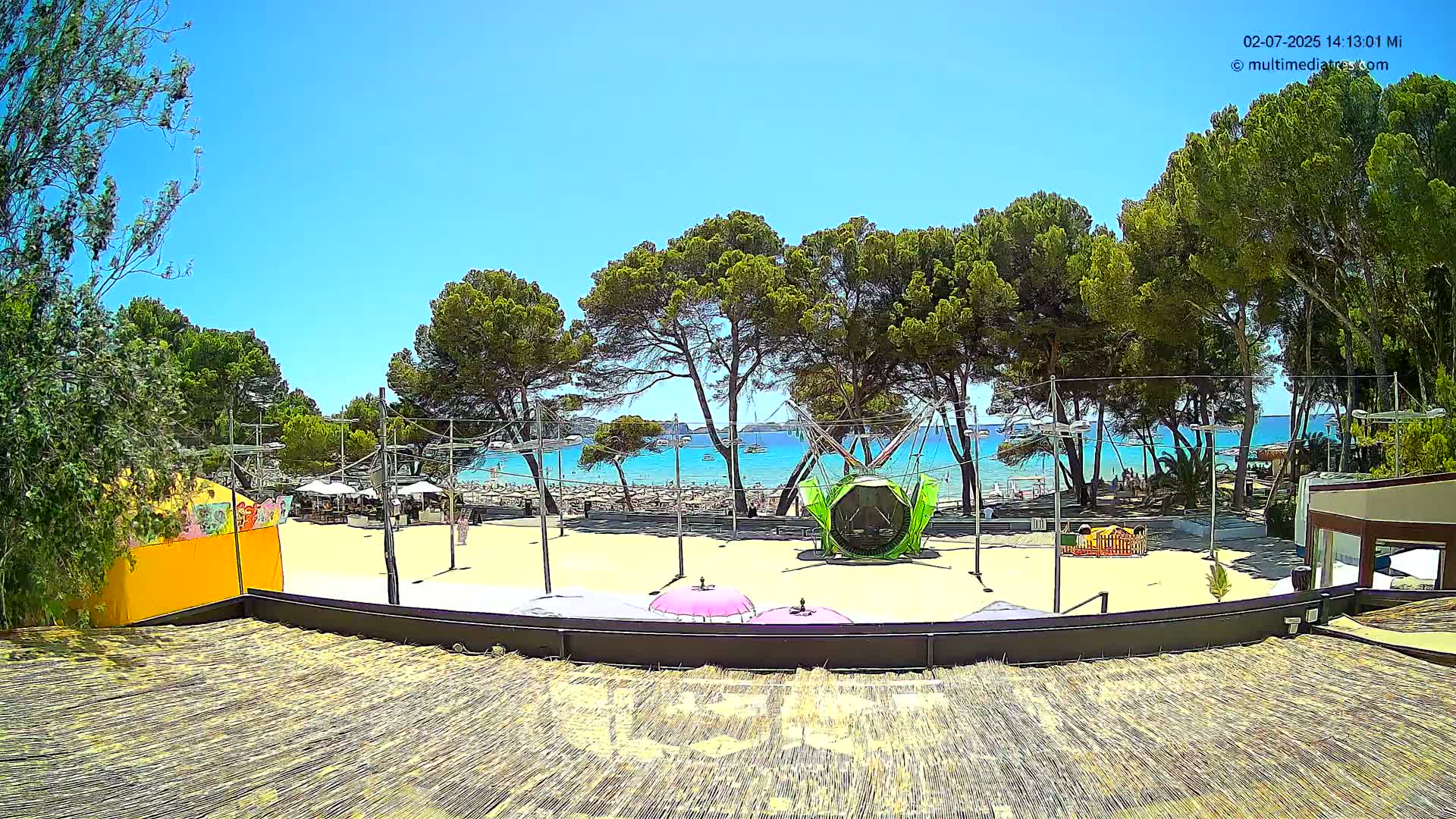 Paguera, Torà Beach Southwest from Red Rubber Duck Live Cam- Mallorca, Balearic Islands, Spain
