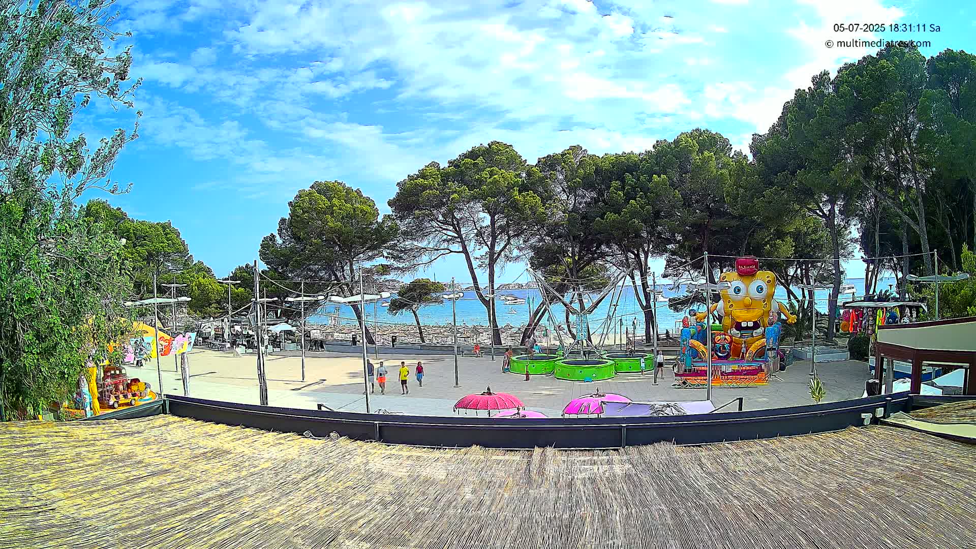 Paguera, Torà Beach Southwest from Red Rubber Duck Live Cam- Mallorca, Balearic Islands, Spain