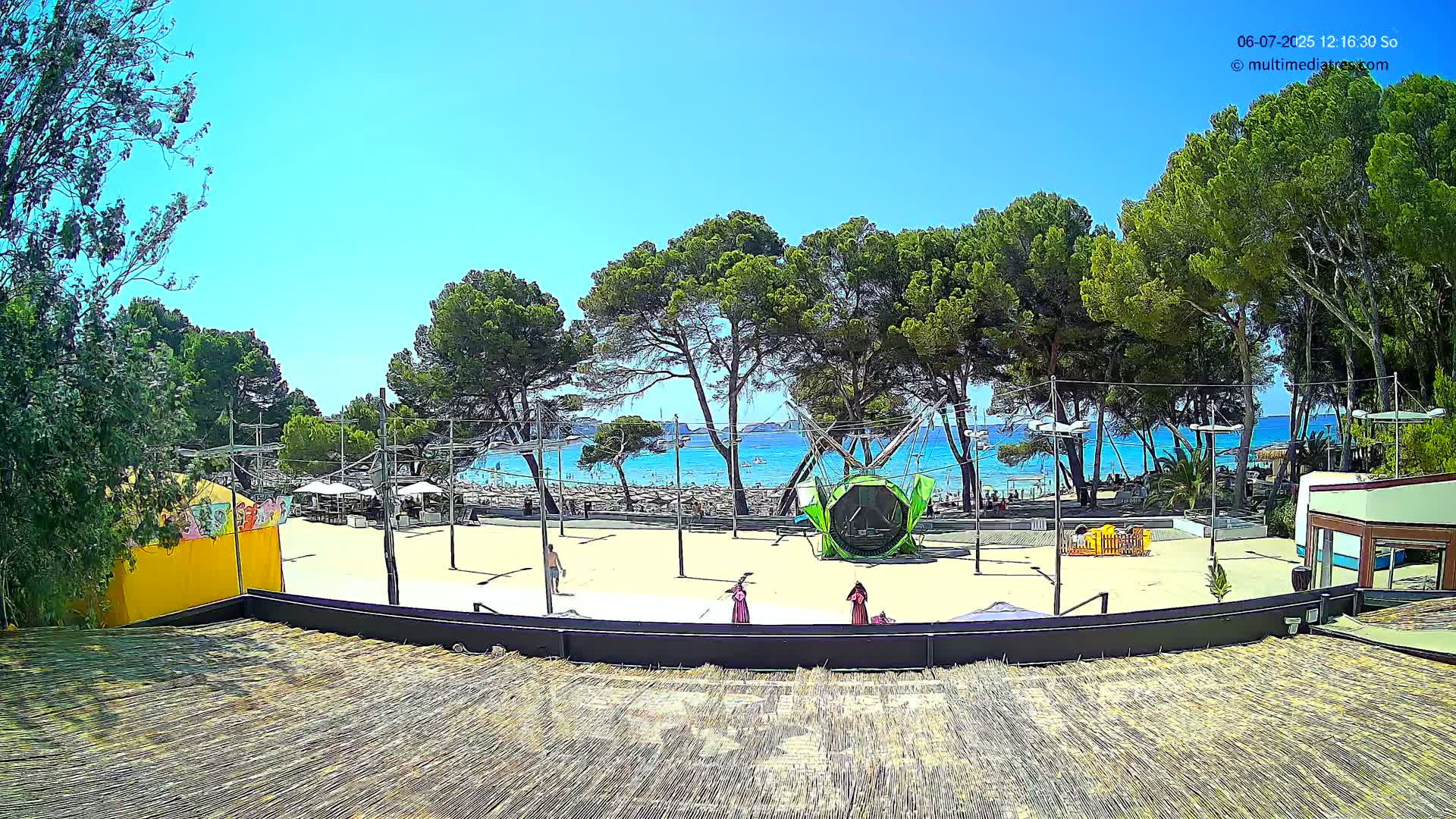 Paguera, Torà Beach Southwest from Red Rubber Duck Live Cam- Mallorca, Balearic Islands, Spain