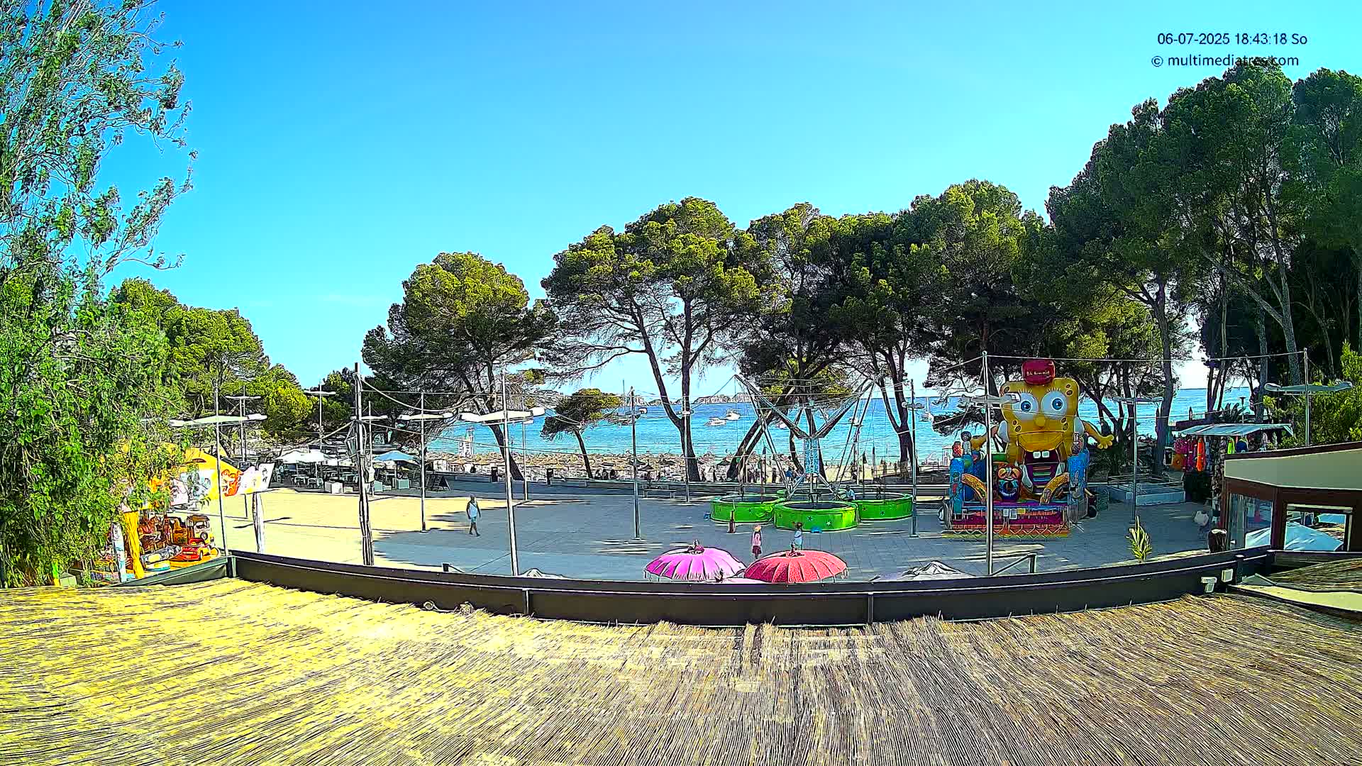 Paguera, Torà Beach Southwest from Red Rubber Duck Live Cam- Mallorca, Balearic Islands, Spain
