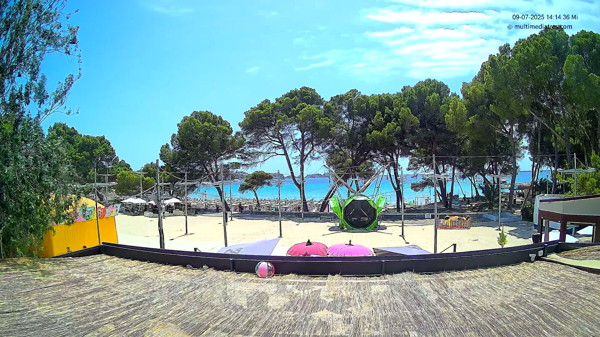 Paguera, Torà Beach Southwest from Red Rubber Duck Live Cam- Mallorca, Balearic Islands, Spain