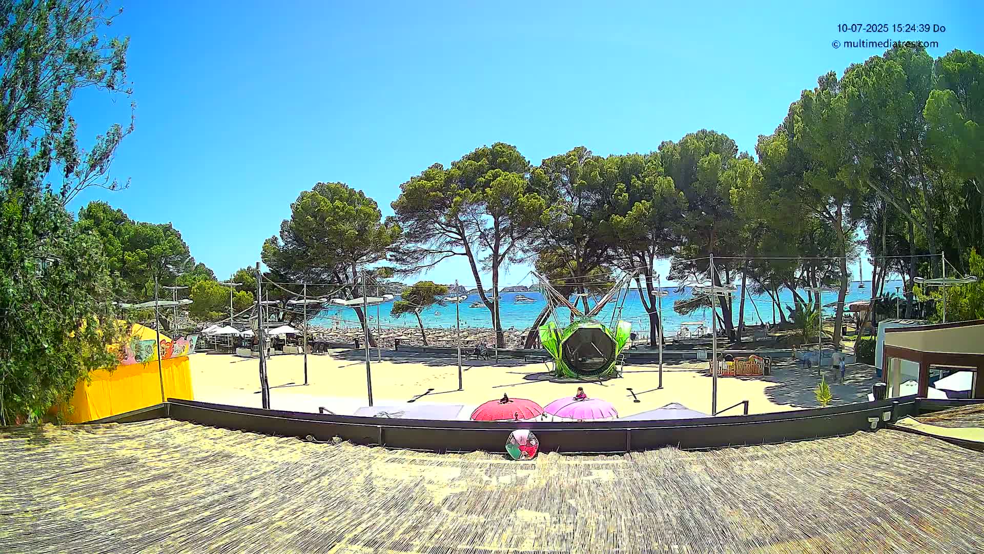 Paguera, Torà Beach Southwest from Red Rubber Duck Live Cam- Mallorca, Balearic Islands, Spain