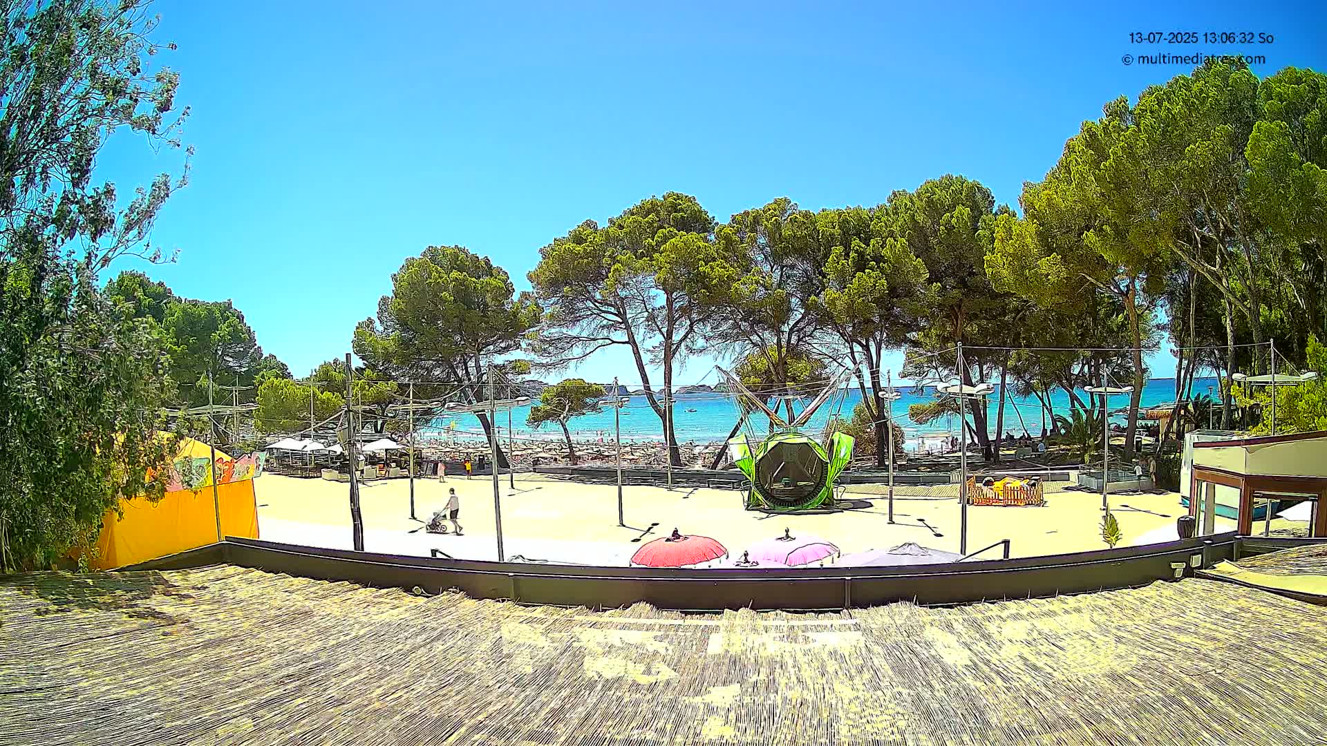 Paguera, Torà Beach Southwest from Red Rubber Duck Live Cam- Mallorca, Balearic Islands, Spain