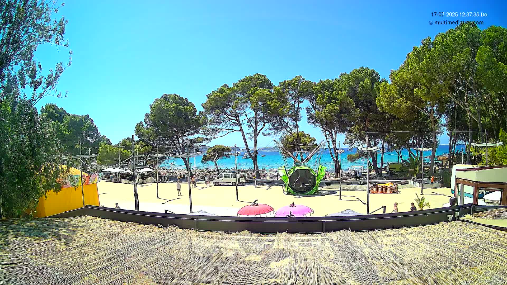 Paguera, Torà Beach Southwest from Red Rubber Duck Live Cam- Mallorca, Balearic Islands, Spain