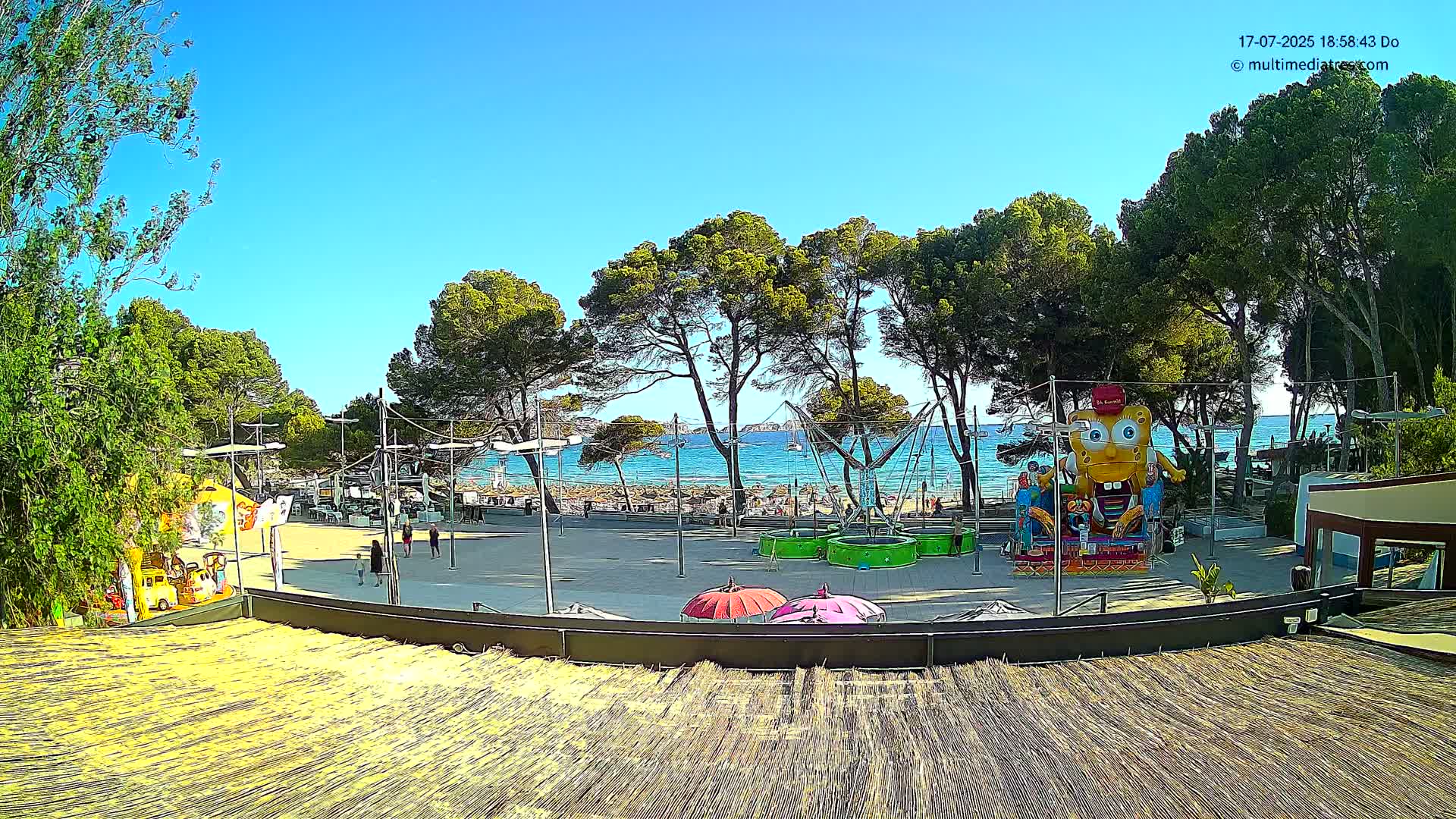 Paguera, Torà Beach Southwest from Red Rubber Duck Live Cam- Mallorca, Balearic Islands, Spain